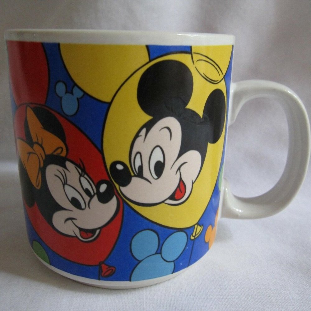 Vtg Disney Fab 5 Balloons Coffee Mug‎ Cup Goofy